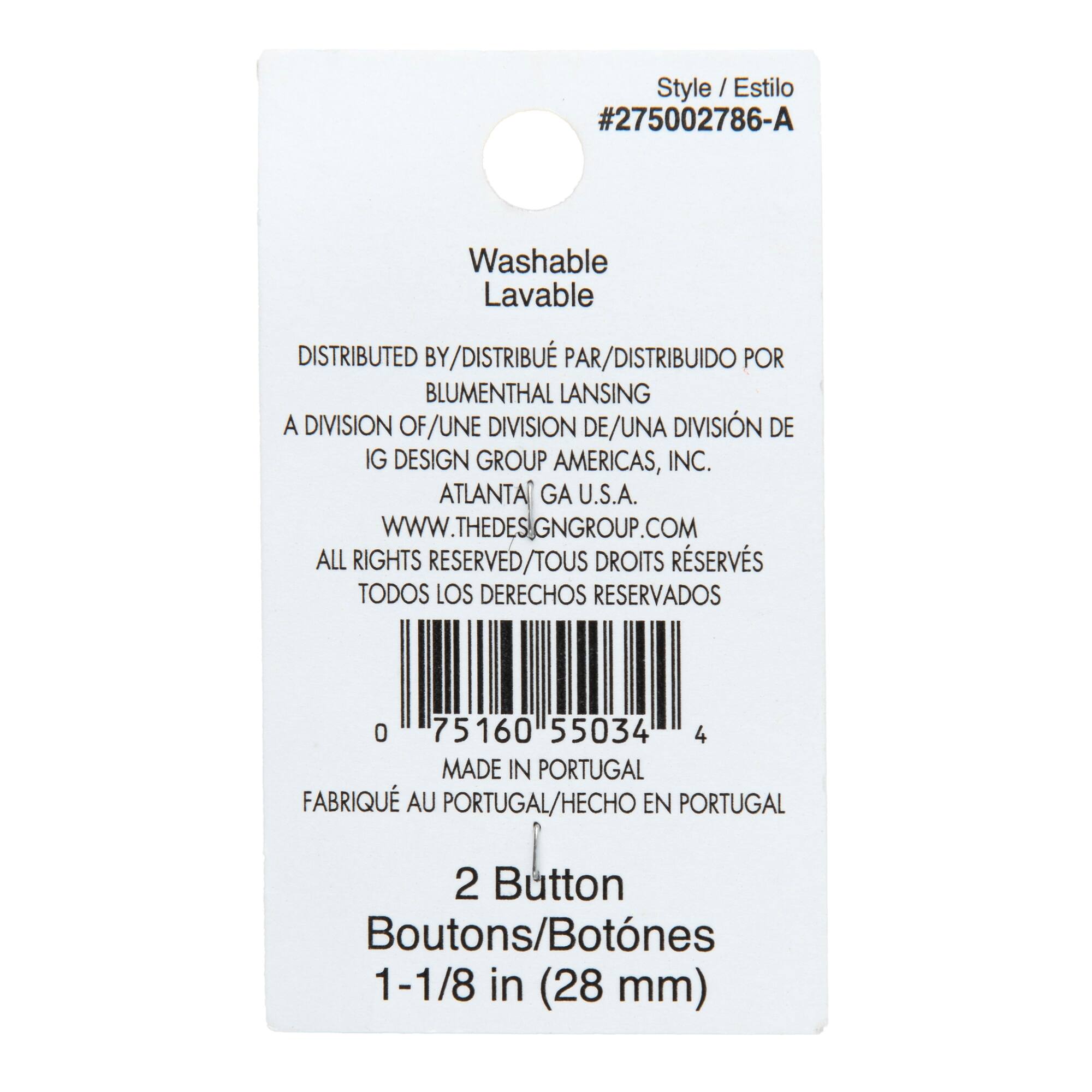 Organic Elements 1 1/8" Yellow Wood Buttons, 2ct.